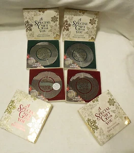 4 Spinners Metal Christmas Tree Ornaments Let It Snow Special Friend Santa Stop - Picture 1 of 7