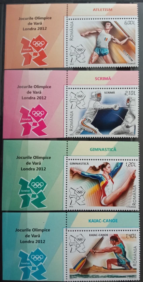 Rumania 2012, Juegos Olímpicos - Londres, Inglaterra, MNH ME 3,9- Foto 1 de 1