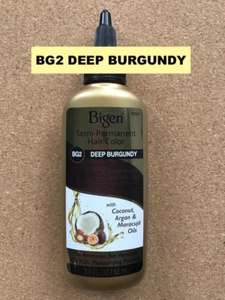 HOYU BIGEN SEMI-PERMANENT COLORS BG2 DEEP BURGUNDY with COCONUT,ARGAN OILS - Picture 1 of 3