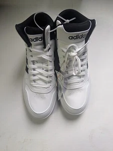 adidas Hoops 3.0 Mid Classic Vintage Shoes in White and Black - Picture 1 of 5