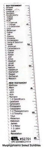 Clear Plastic Straight Edge 6" Ruler Books of the Bible Bookmark NIP - Bild 1 von 1