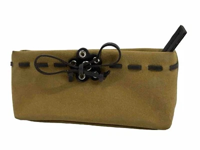 NUEVO Marrón Gamuza Flor Arco Suave Bolsa Cartera Anteojos Estuche con Cierre de Cremallera Foto 1 de 4