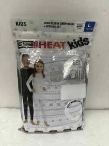 32 Degrees Heat Kids Long Size L 12/14 LS Crew Neck and Legging Set Snowflake - Picture 1 of 2
