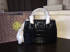 TORY BURCH MARION GESTEPPTE LACKLEDER-TRAGETASCHE SCHWARZ NEU MIT ETIKETT & GESCHENKTASCHE $ 525-32159786 - Bild 1 von 2