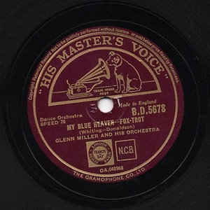 1941 War Time GLENN MILLER 78 MY BLUE HEAVEN / FRENESI UK HMV BD 5678 e/e - Picture 1 of 2