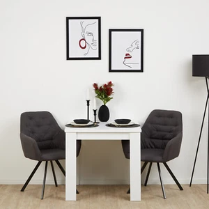 Esstisch Massiv mit 4 Stühlen Grau Holz Weiß Tisch Wohnzimmer Stuhl Homestyle4u - Bild 1 von 11