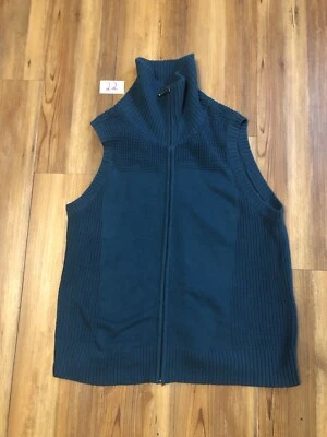 Chaleco de Colección Christopher Banks Mujer Grande Verde Sin Mangas Cremallera Completa Tejido Foto 1 de 4