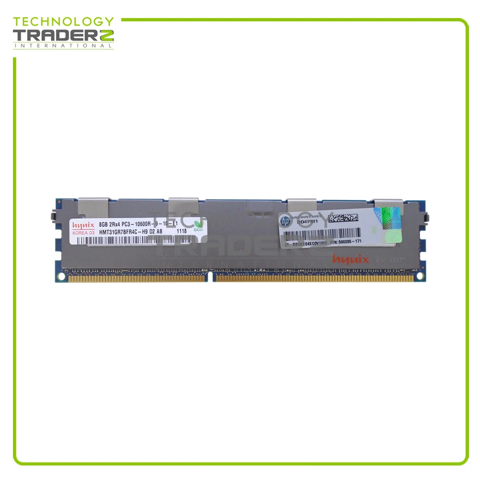 LOT OF 100 593913-B21 HP 8GB PC3-10600 DDR3-1333MHz ECC 2Rx4 Memory 500205-171 - Image 1 of 1