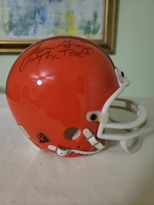 LOU "THE TOE" GROZA Signed Cleveland Browns Mini Helmet - Picture 1 of 3