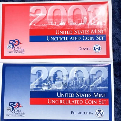 2002 UNITED STATES MINT UNCIRCULATED COIN SET PHILADELPHIA & DENVER - Image 1 of 4