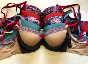 F CUP RACERBACK BRAS NWT SIZES 34/36/38/40/42/44 WITH UNDERWIRE MULTIPLE COLORS - Picture 1 of 13
