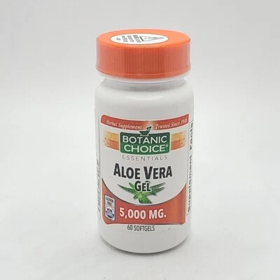 Gel de aloe vera Botanic Choice 5.000 mg calma el tracto digestivo 60 cápsulas blandas NUEVO Foto 1 de 4