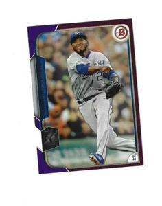 2015 Bowman Purple #97 Alcides Escobar  /250 KANSAS CITY  ROYALS - Picture 1 of 2