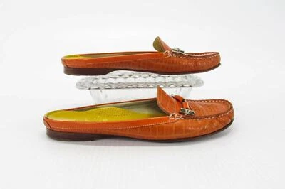 Zapato Cole Haan Mujer Talla 8.5B Naranja Cuero Horsebit Mules Usado qp Foto 1 de 4