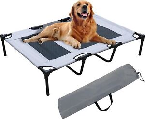 Elevated Dog Cot  Portable Raised Pet Bed with Breathable Mesh for Large Dog