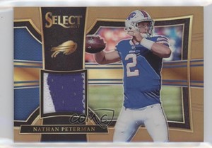 2017 Panini Select Swatches Copper Prizm /49 Nathan Peterman #8 Rookie RC
