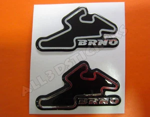 2 x Autocollant Résine 3D Circuit Brno 6x3,5 cm - Imagen 1 de 1