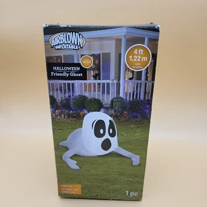 Gemmy Airblown Inflatable Light Up LED 4ft Halloween Friendly Ghost NEW - Picture 1 of 4