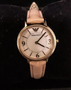 Armani AR2512 Ladies Watch NUDE Band. DIAL MOTHER OF PEARL very little wear - Picture 1 of 10