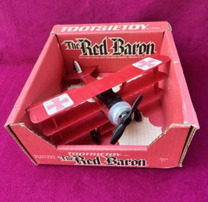 Giocattolo vintage 1978 Tootsietoy metallo pressofuso The Red Baron Tri Airplane 3235 nuovo con scatola - Foto 1 di 10