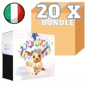 POKEMON ETB EVOLUZIONI PRISMATICHE ITA Set Allenatore Fuoriclasse BUNDLE DA 20 - Foto 1 di 12