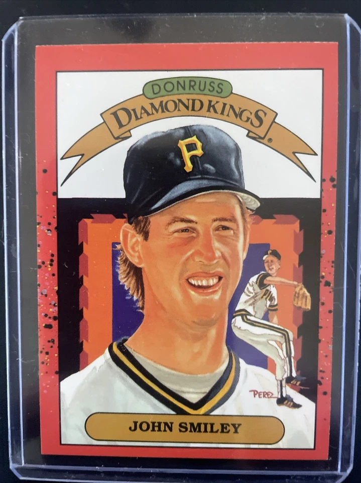 1990 年 Donruss John Smiley Diamond Kings #4 罕见“1989 年背面错误” — 第 1/4 张图片