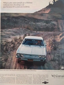 Chevrolet Print Ad Original Vintage 1960s GM Corvair 500 Sport Coupe Girl Beach  - Picture 1 of 10