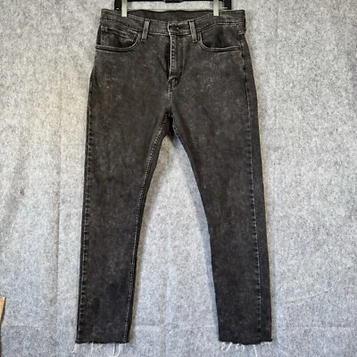 Pantalones de mezclilla Levis 512 para hombre 34x28* negros desgastados ajustados cónicos corte lavado Foto 1 de 4