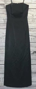 Nicole Miller Evening Gown Womens 6 Black Satin Strapless Zip Up Back USA - Picture 1 of 21
