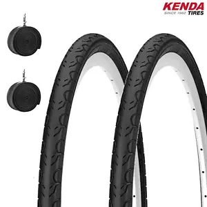 2 COPERTONI 700 X 35 C + CAMERE PNEUMATICI KENDA NERI BICICLETTA TREKKING CITY - Imagen 1 de 7