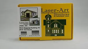 NUOVO HO Branchline Laser-Art #656 PRR Bagaglio Bldg e Tool House Kit - Foto 1 di 1