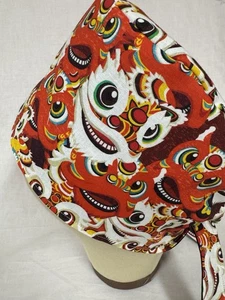 Men/Women Surgical Scrub Cap Lined Lunar New Year DRAGONS  100% Cotton - Picture 1 of 3