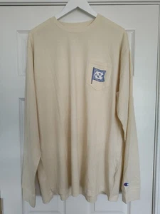 Champion UNC TARHEELS Tailgate Crew Long Sleeve Pocket Logo Tshirt Size 2X NWT - Picture 1 of 6