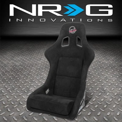 NRG Innovations Prisma Black Alcantara Fixed Back Bucket Racing Seat X Large - Image 1 of 4