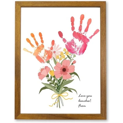 Ramo de flores impresión a mano kit de arte recuerdo regalo día de la madre cumpleaños Navidad Foto 1 de 4