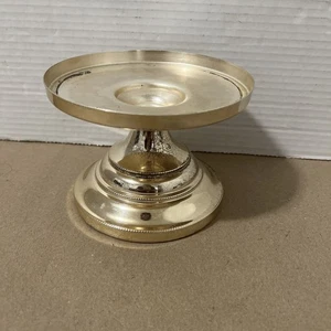 Vtg Mid Century Brass Pillar Candle Holder Italy - Picture 1 of 6