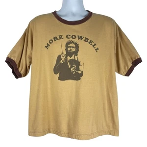 Vintage SNL Saturday Night Live More Cowbell T-Shirt Large Ringer Tee Brown - Picture 1 of 7
