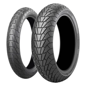 TYRE PAIR BRIDGESTONE 120/70-19 + 130/80-17 ADVEN.CROSS SCRAMBLER AX41S - Bild 1 von 6