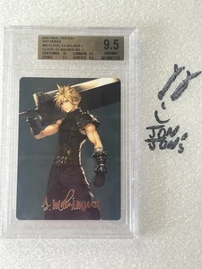 BGS 9.5 Nube, Ex-SOLDADO Serie de Arte Final Fantasy MUY Rara GEMA Como Nueva Firma - Imagen 1 de 2