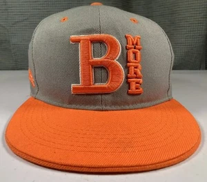 Gorra de béisbol Baltimore Orioles Hat B More naranja gris ajustada grande plana Bill - Imagen 1 de 18