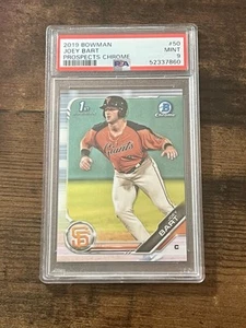 Joey Bart 2019 Bowman Chrome RC! 1. Bowman! PSA 9 MINT PIRATES! - Bild 1 von 2