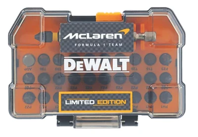 DEWALT McLaren F1 Team 6.35mm Hex Shank Mixed Impact Torsion Screwdriver Bit Set