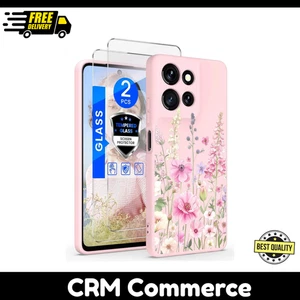 Custodia per Motorola Moto Edge 2024, custodia telefono silicone liquido fiori ragazza donna - Foto 1 di 5