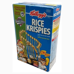 Rice Krispies Toronto Blue Jays 1992 World Series Commemorative Cereal Box - Bild 1 von 3