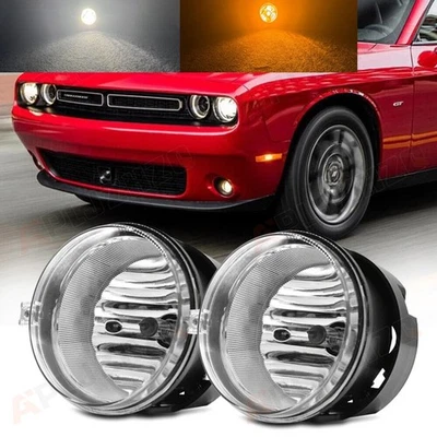 Faros antiniebla delanteros LED ámbar con blanco funcionando para Dodge Caliber 2007-2010 Foto 1 de 4