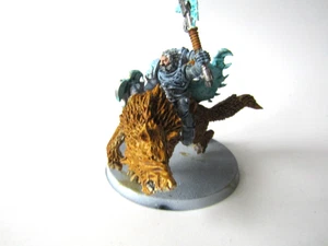 A5 WARHAMMER 40K SPACE MARINES SPACE WOLVES ARMY - LORD ON THUNDERWOLF PAINTED - Picture 1 of 3