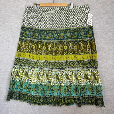 PHOOL Talla Grande 3X Escoba en Niveles Falda Campesina Boho Bohemia Hippie Nueva Midi Foto 1 de 4