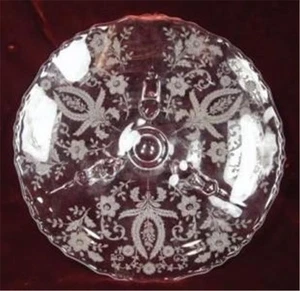 Wikinger Prelude Bonboniere Ätzung klar elegant Glas 3 Fuß Vintage eine Schönheit - Bild 1 von 5