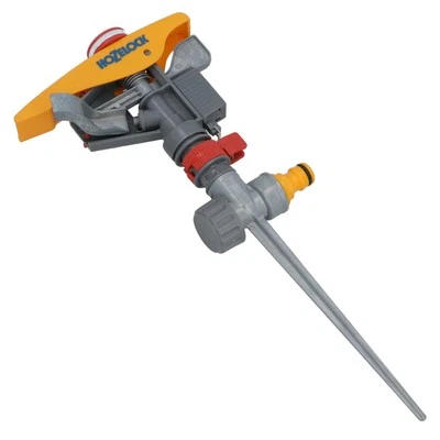 Hozelock Pulsante Jardín Césped Aspersor Riego con Pico de Metal 450m² Área - Imagen 1 de 4