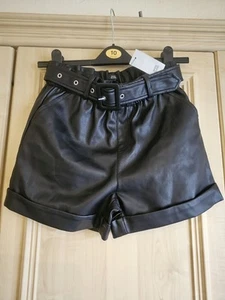 Girls Leather Look Shorts Age 11-12 Years **BNWT** RIVER ISLAND - Picture 1 of 5